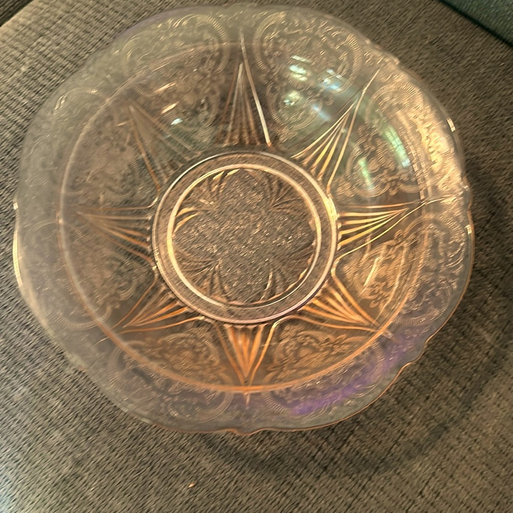 Vintage Pink Depression Glass Bowl
